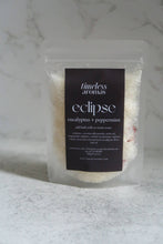 Load image into Gallery viewer, ECLIPSE EUCALYPTUS & PEPPERMINT AROMATHERAPY BATH SALTS POUCH