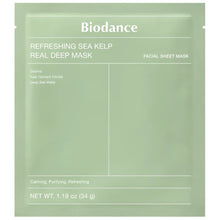 Load image into Gallery viewer, Biodance Refreshing Sea Kelp Real Deep Face Mask