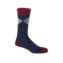 Load image into Gallery viewer, PEPER HAROW DIAMOND MENS SOCKS - NAVY