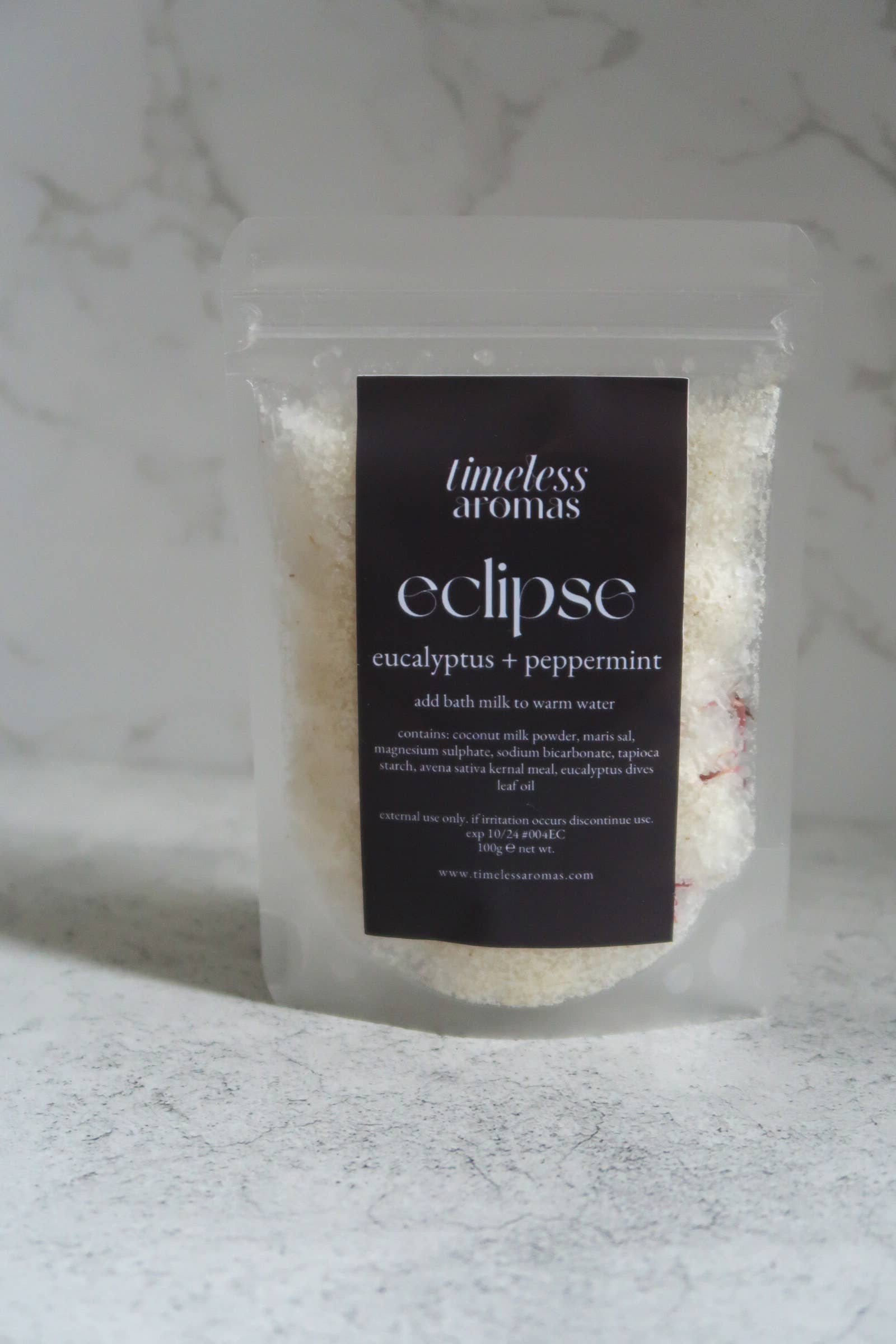 ECLIPSE EUCALYPTUS & PEPPERMINT AROMATHERAPY BATH SALTS POUCH