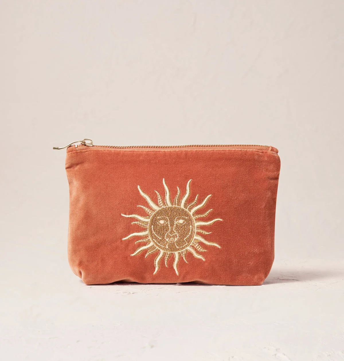 ELIZABETH SCARLETT SUN GODDESS VELVET MINI POUCH