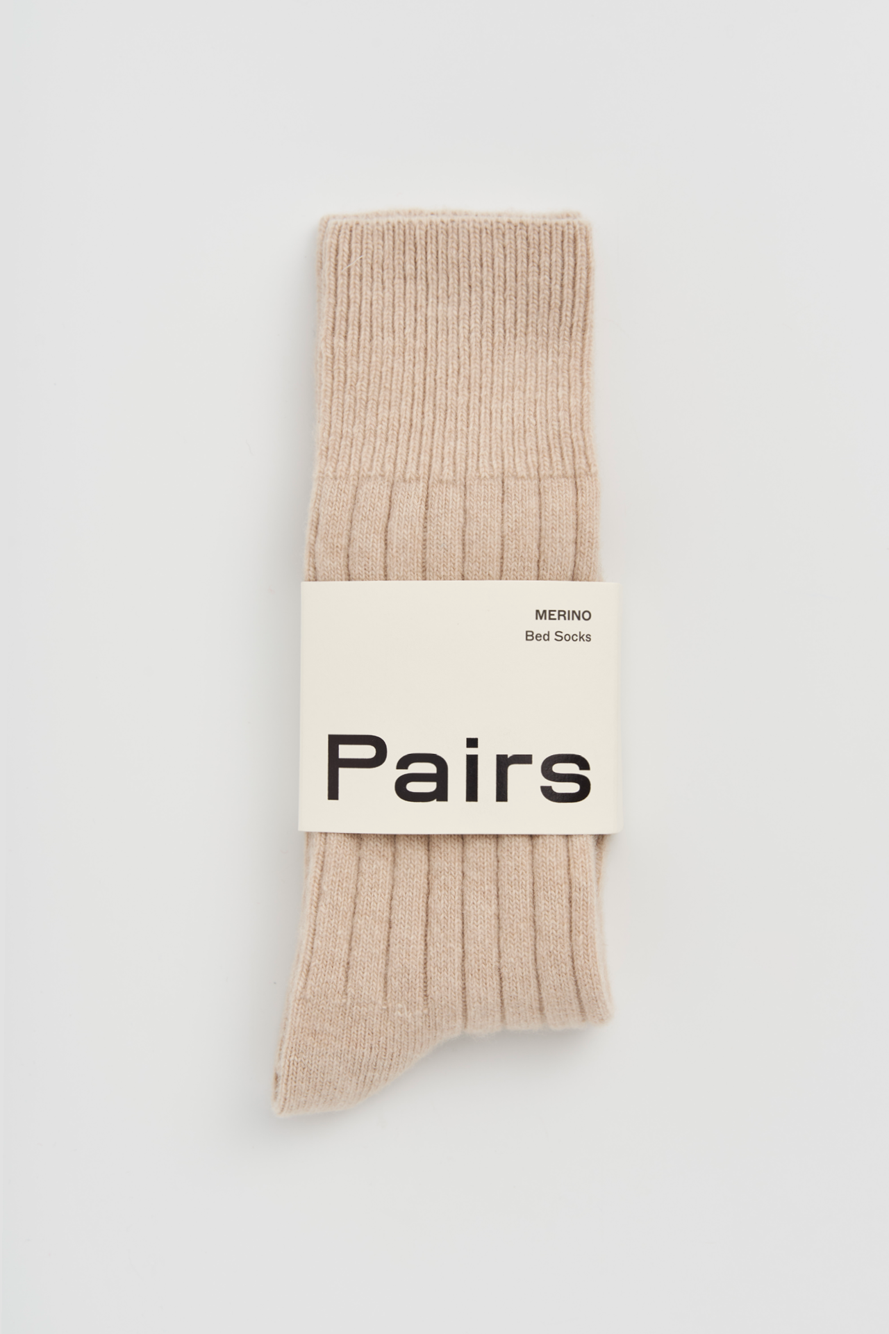 PAIRS ULTRA SOFT 'MILKY TEA' MERINO BED SOCKS