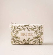 Load image into Gallery viewer, ELIZABETH SCARLETT BRIDE OLIVE BRANCH VELVET EVERYDAY POUCH
