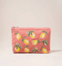 Load image into Gallery viewer, ELIZABETH SCARLETT LEMON BLOSSOM VELVET EVERYDAY POUCH

