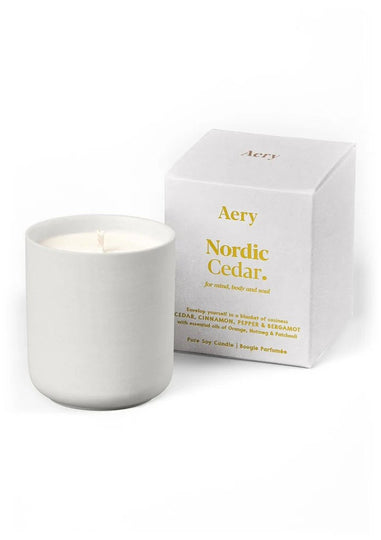 AERY NORDIC CEDAR SCENTED VOTIVE CANDLE