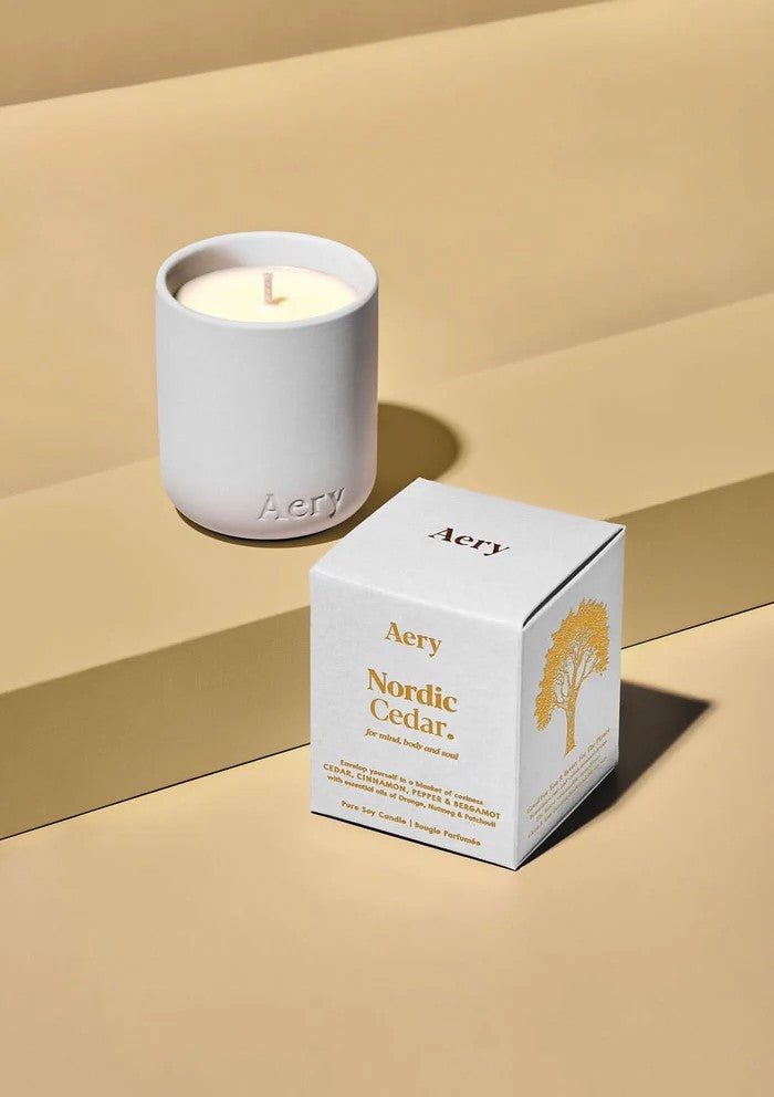 AERY NORDIC CEDAR SCENTED VOTIVE CANDLE
