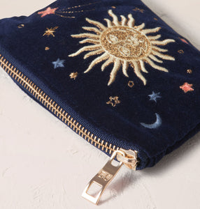 ELIZABETH SCARLETT CELESTIAL VELVET COIN PURSE
