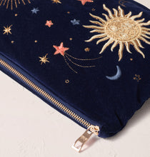 Load image into Gallery viewer, ELIZABETH SCARLETT CELESTIAL VELVET EVERYDAY POUCH
