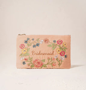 ELIZABETH SCARLETT BRIDESMAID EVERYDAY VELVET POUCH