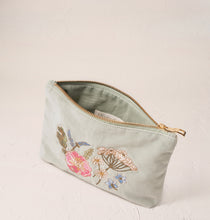 Load image into Gallery viewer, ELIZABETH SCARLETT PRESSED FLOWER VELVET MINI POUCH
