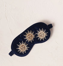 Load image into Gallery viewer, ELIZABETH SCARLETT SUN GODDESS NAVY VELVET EYE MASK
