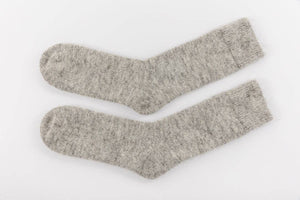 PAIRS ULTRA SOFT GREY ALPACA BED SOCKS