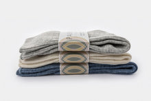 Load image into Gallery viewer, PAIRS DENIM BLUE LAMBSWOOL BED SOCKS
