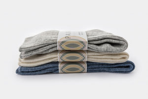 PAIRS DENIM BLUE LAMBSWOOL BED SOCKS