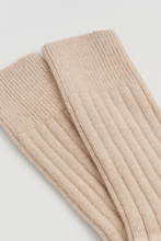 Load image into Gallery viewer, PAIRS ULTRA SOFT &#39;MILKY TEA&#39; MERINO BED SOCKS
