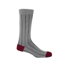 Load image into Gallery viewer, PEPER HAROW PINSTRIPED MENS SOCKS - GREY
