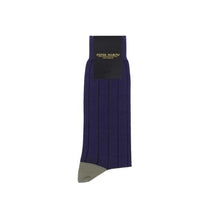 Load image into Gallery viewer, PEPER HAROW PINSTRIPED MENS SOCKS - NAVY
