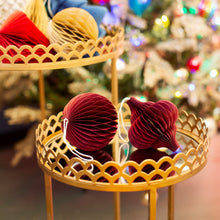 Load image into Gallery viewer, DEEP RED PAPER HONEYCOMB DECORATION
