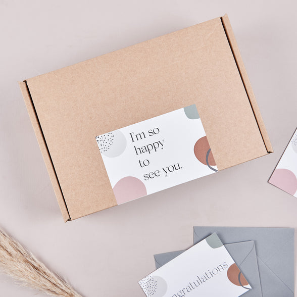 MARKHAM & CO SIMPLE GIFT PARCEL BOX AND CARD