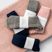 Load image into Gallery viewer, Tom Lane Navy Alpaca Bed Socks
