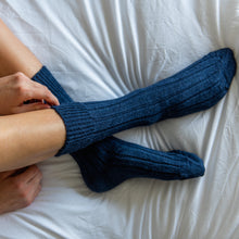 Load image into Gallery viewer, Tom Lane Navy Alpaca Bed Socks
